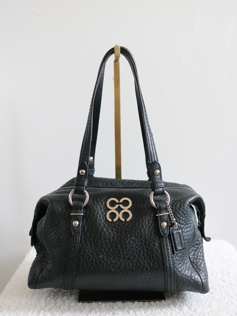 Y2K Coach Julia Mini Satchel Black Silver Hardware